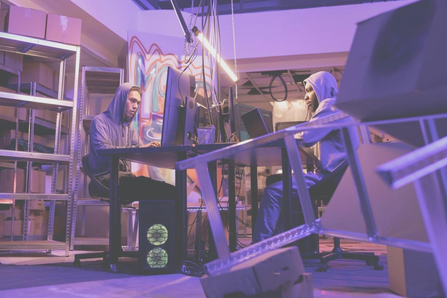 Custom software development workspace showing modern development environment