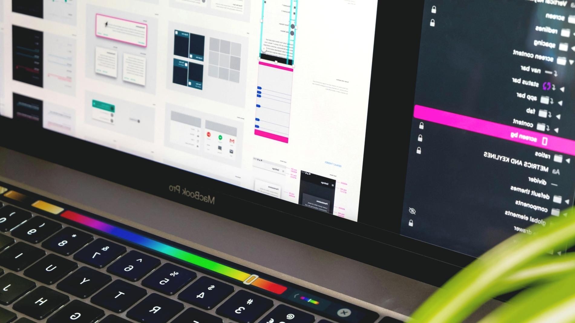 Professional workspace with development team collaborating on custom software solutions